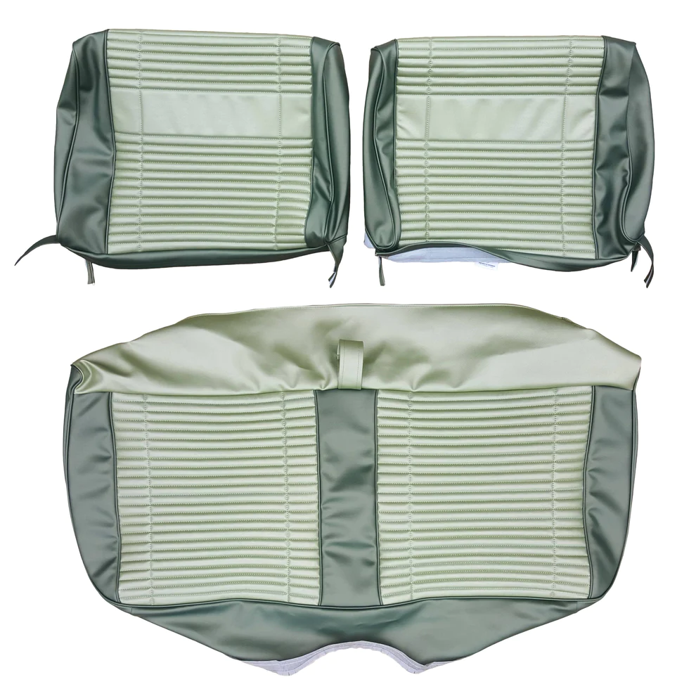 Seat Upholstery, Front split bench - Decor Pkg (Ascot grain inserts and Coachman grain skirts)