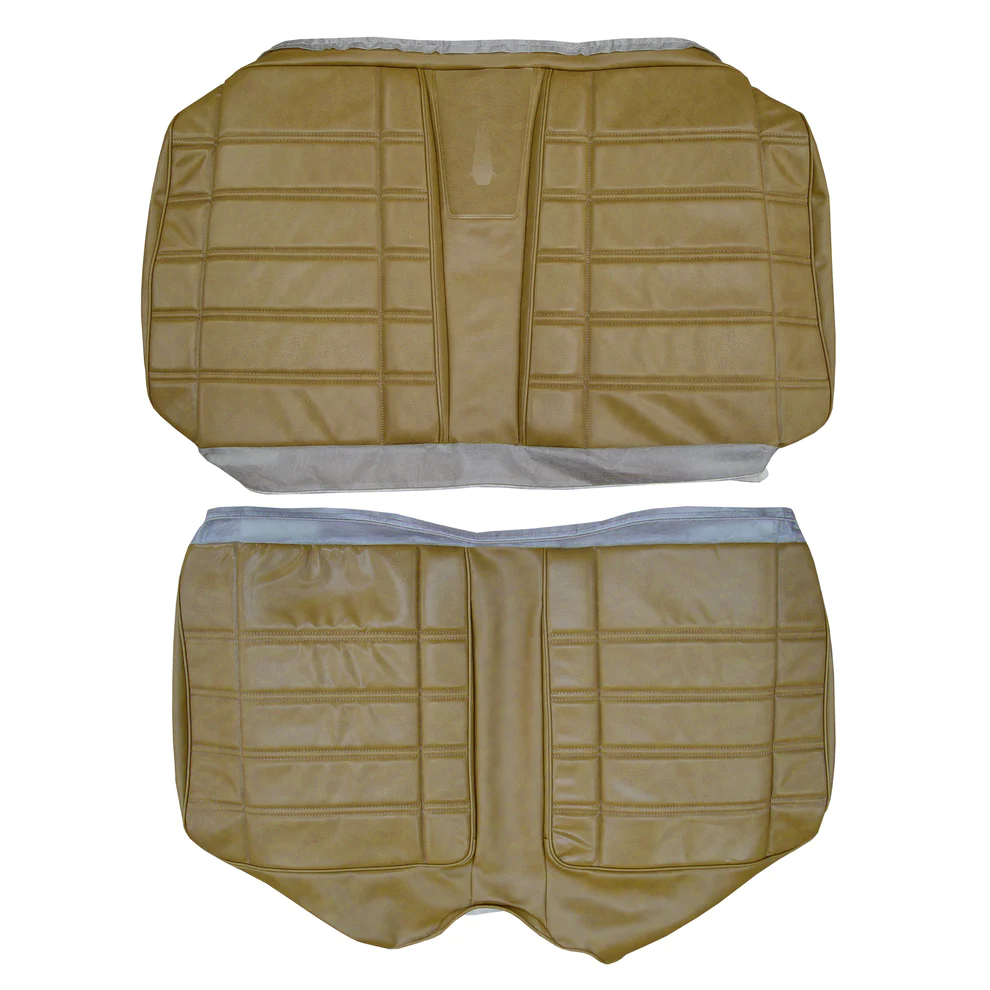 Seat Upholstery, Rear bench with heat sealed rear seat top center panel - Convertible (El Paso grain inserts and Coachman grain skirts)