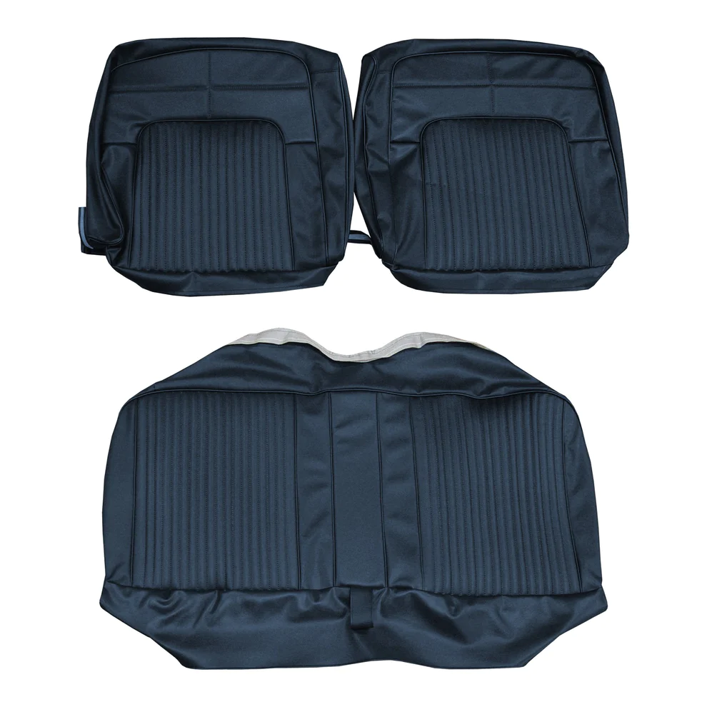 Seat Upholstery, Front split bench - Convertible (El Paso grain insert and Coachman grain skirts (Convert). Coronet 500 models.