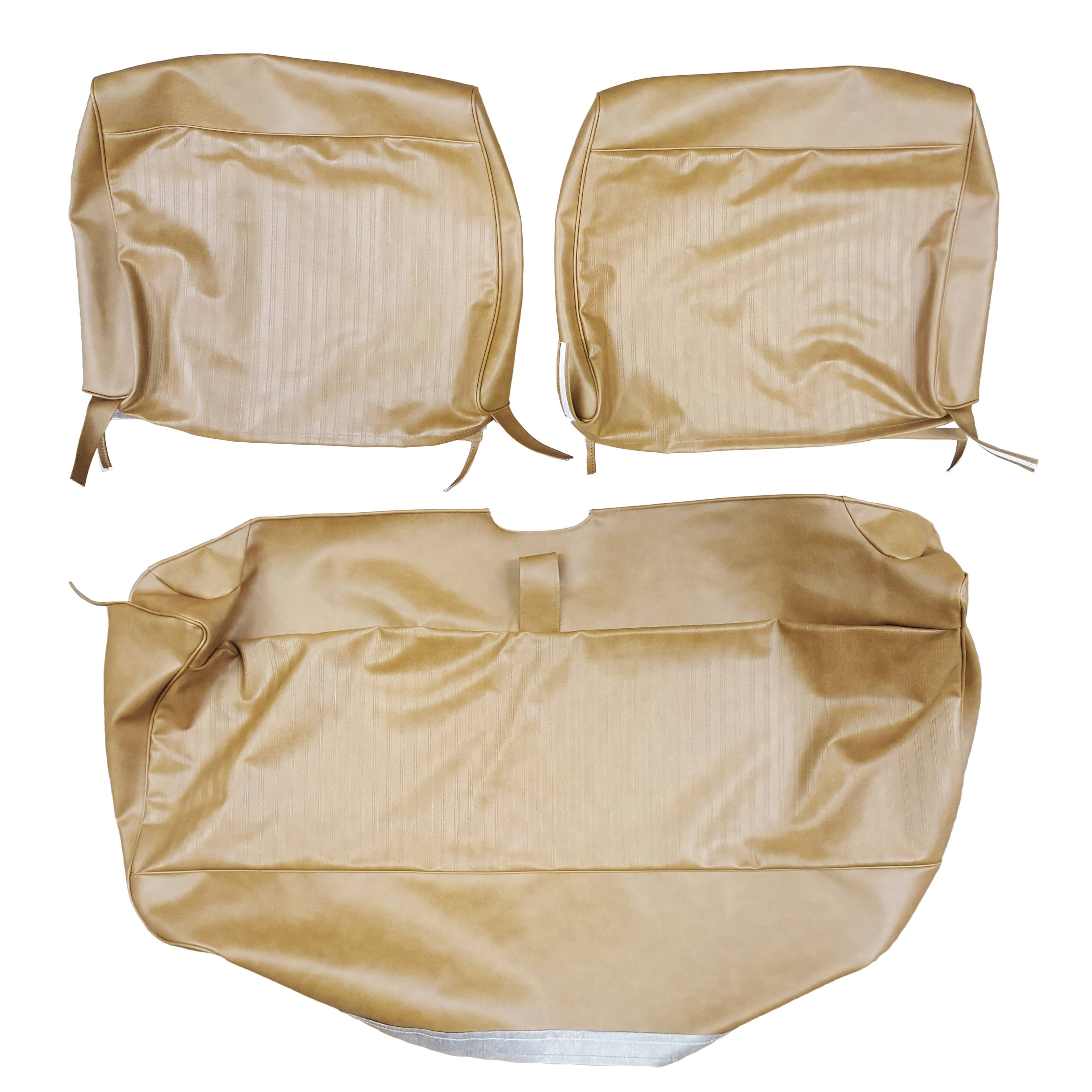 Seat Upholstery, Front split bench - Swinger / Swinger 340 & Valiant 100 (Double stitch rib grain inserts and Coachman grain skirts)