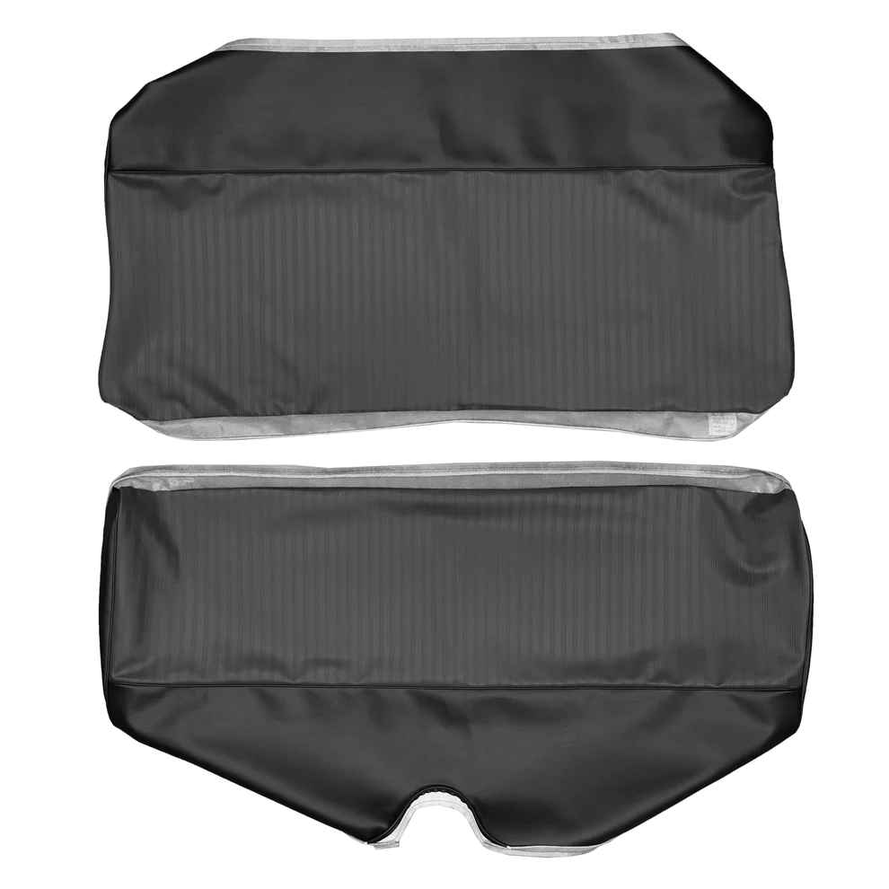 Seat Upholstery, Rear bench 2dr hardtop only (dart only)(Double stitch rib grain inserts and Coachman grain skirts)
