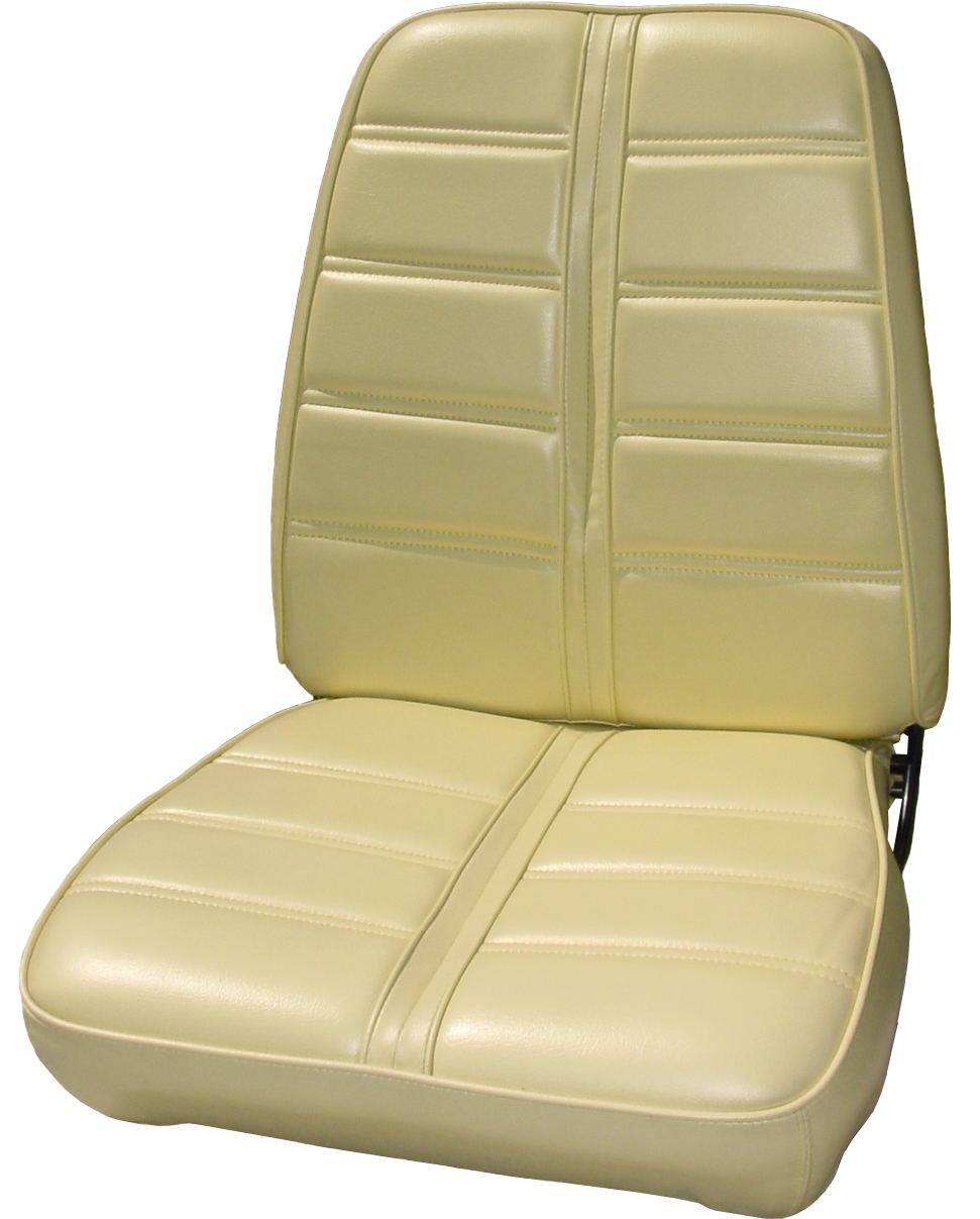 Seat Upholstery, Front Buckets, Deluxe Upholstry, pair (Elpaso grain inserts and Coachman grain inserts)- Black