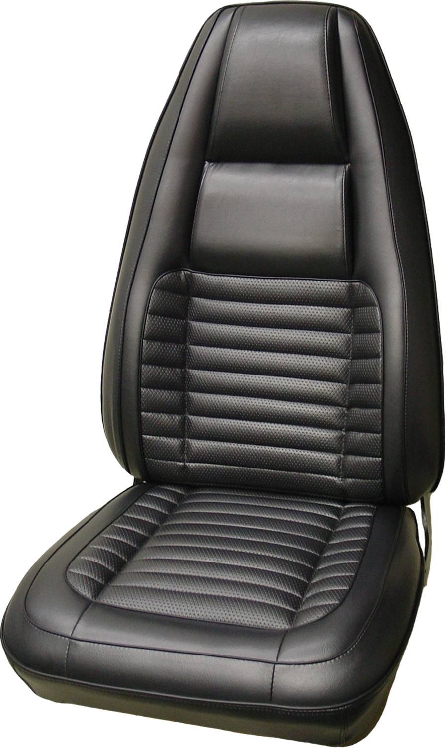 Seat Upholstery, Front buckets, pair (Diamond Basketweave grain leather inserts and Krinkle grain skirts with leather collars & crinkle grain skirts)