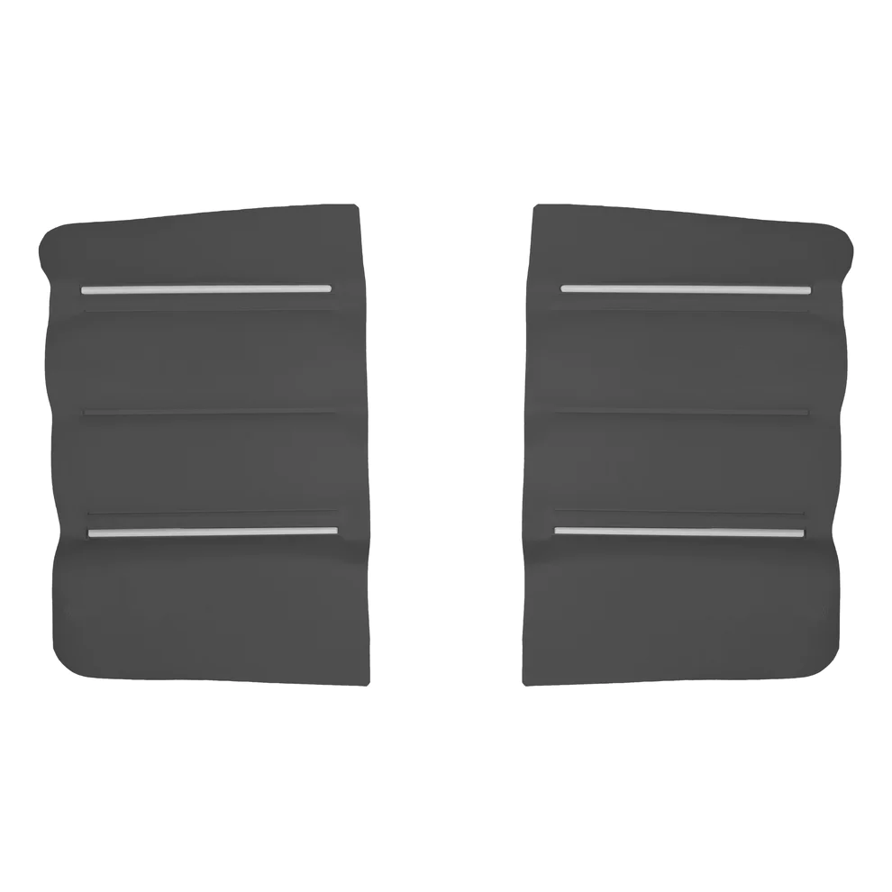 Rear door panels. Pair. Convertible.
Bucket & Cloth Style Bench.
Die-electrically heatsealed Coachman grain with embossed extruded welt