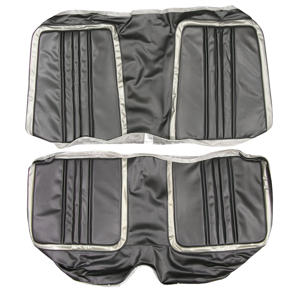 Seat Upholstery, Rear bench - Hardtop (Laredo grain inserts with 2" accent collar borders & Coachman grain skirts)