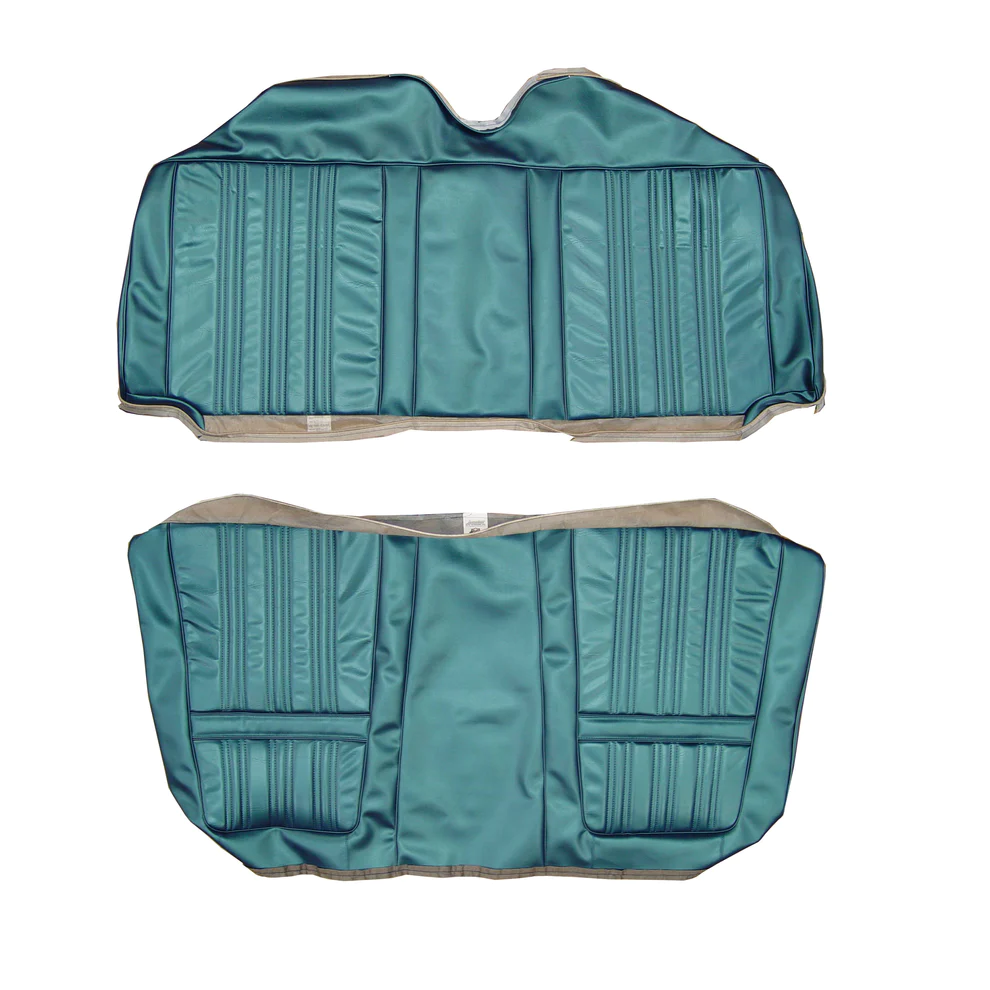 Seat Upholstery, Rear bench - Hardtop (Shallow Elk grain inserts and Coachman grain skirts)