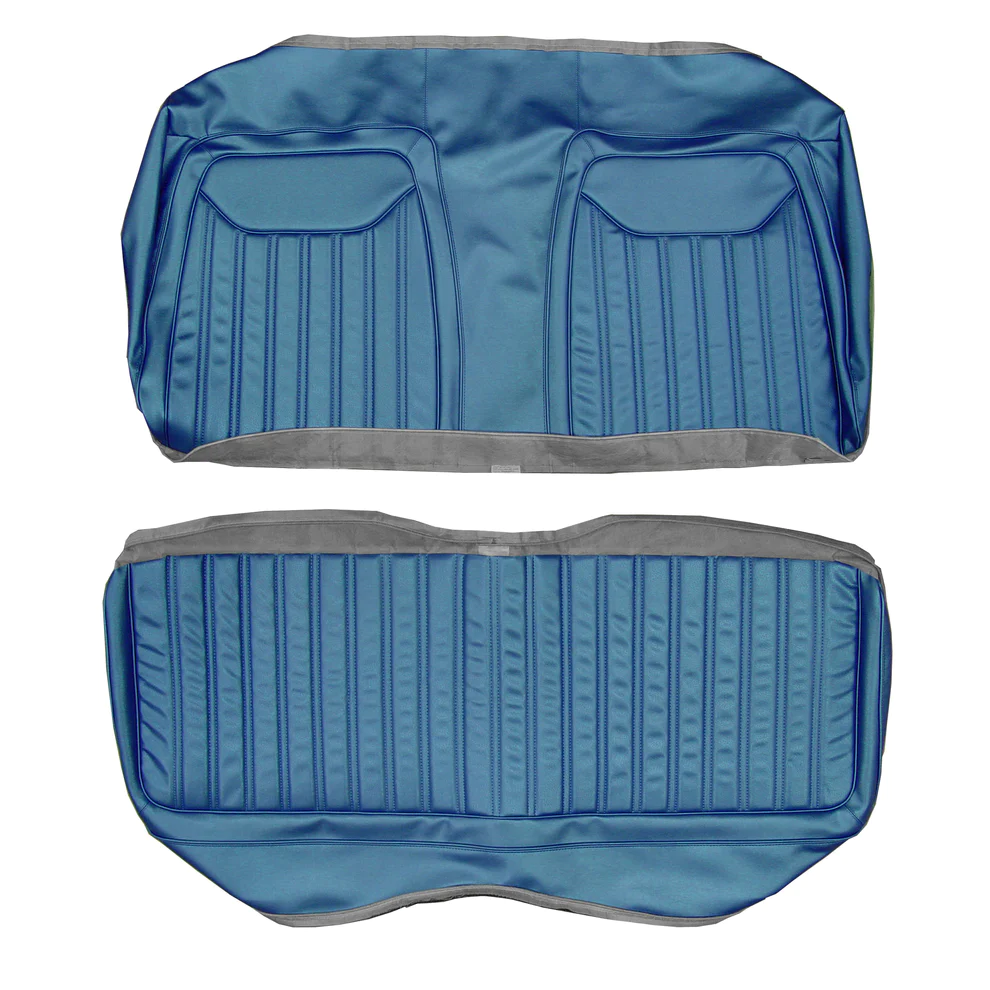 Seat Upholstery, Rear bench - Deluxe (Derma grain inserts and Coachman grain skirts)
