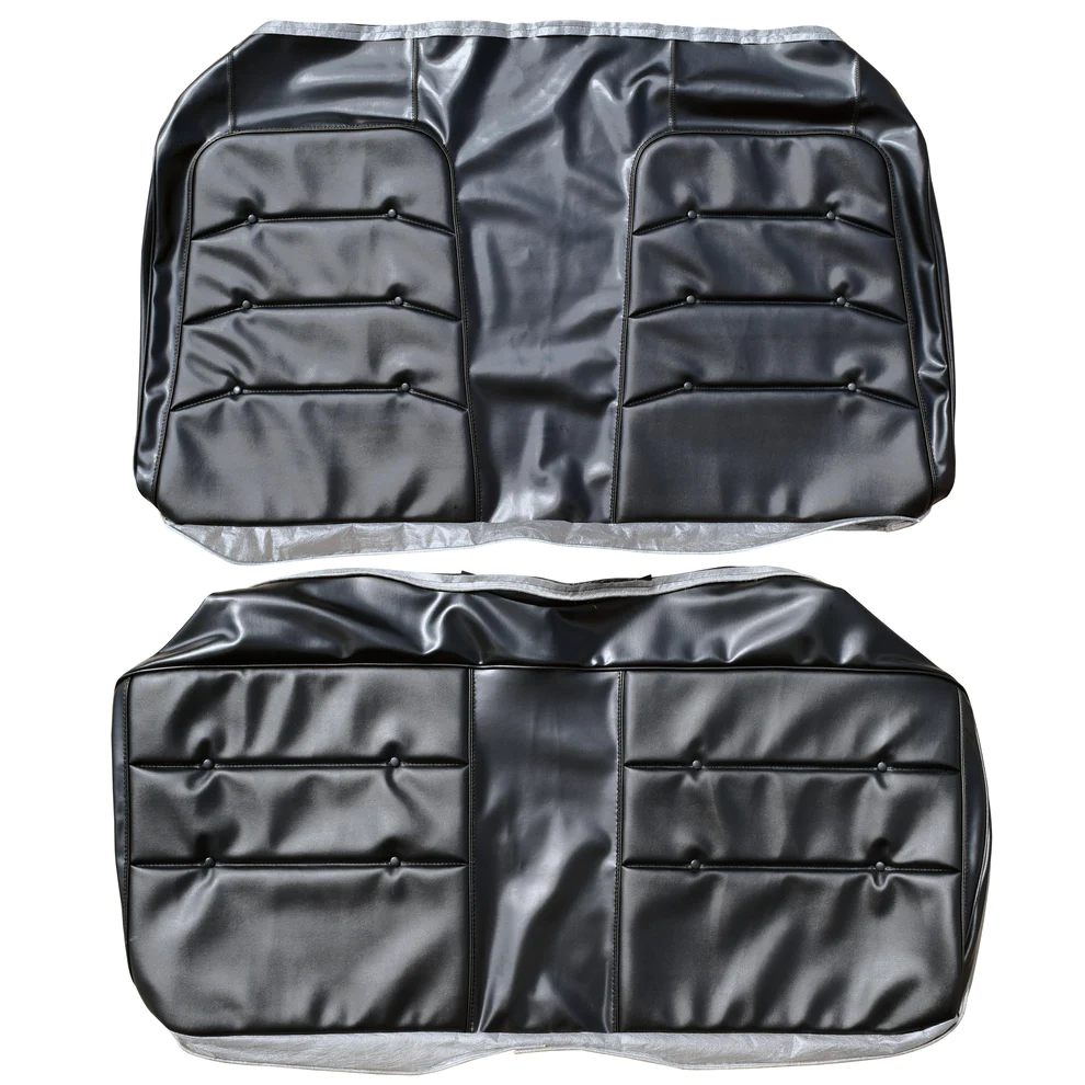 Seat Upholstery, Rear bench (Leather inserts with buttons and Belmont grain skirts) Charger SE
