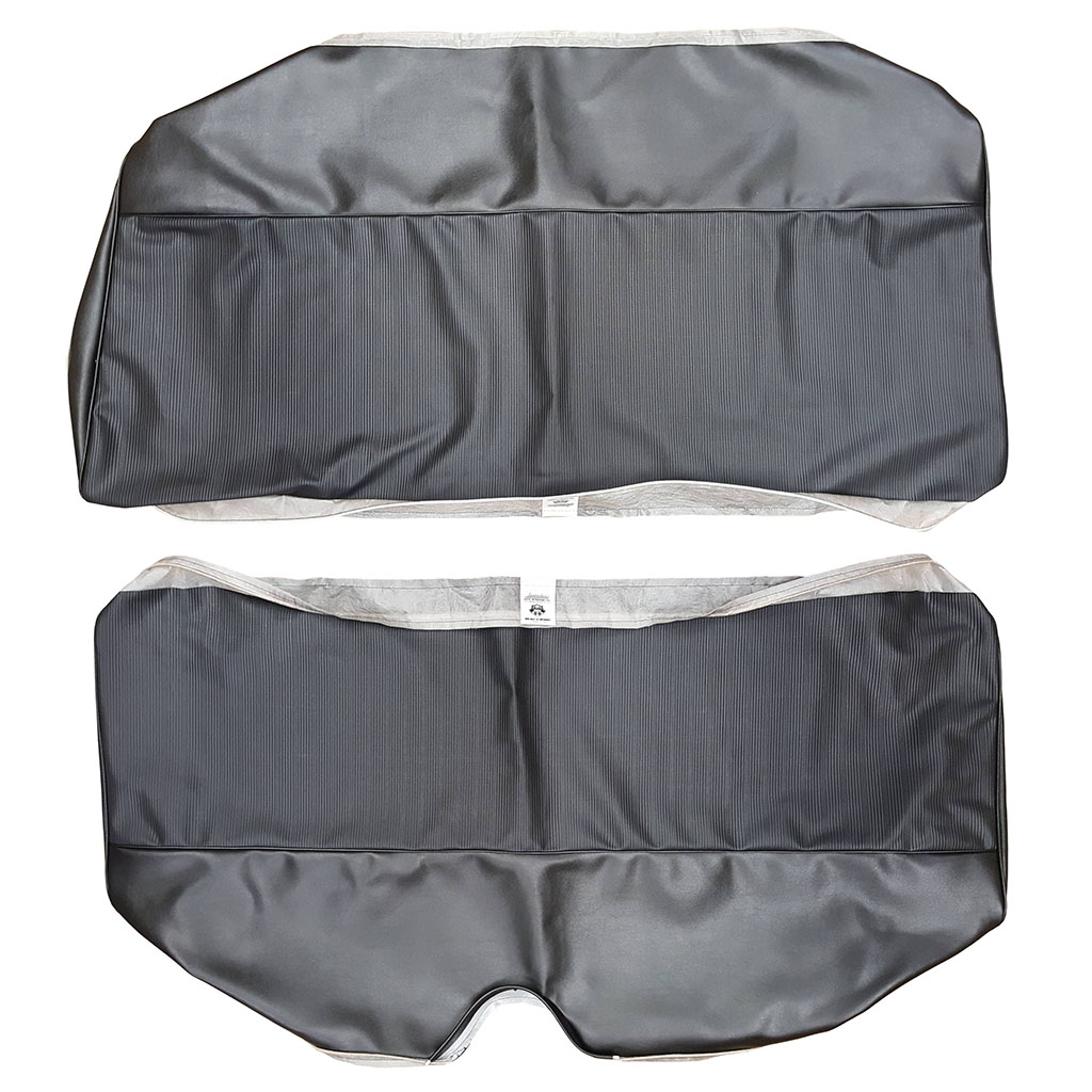 Seat Upholstery, Rear bench, 2dr (3/5 Rib grain inserts and Coachman grain skirts)