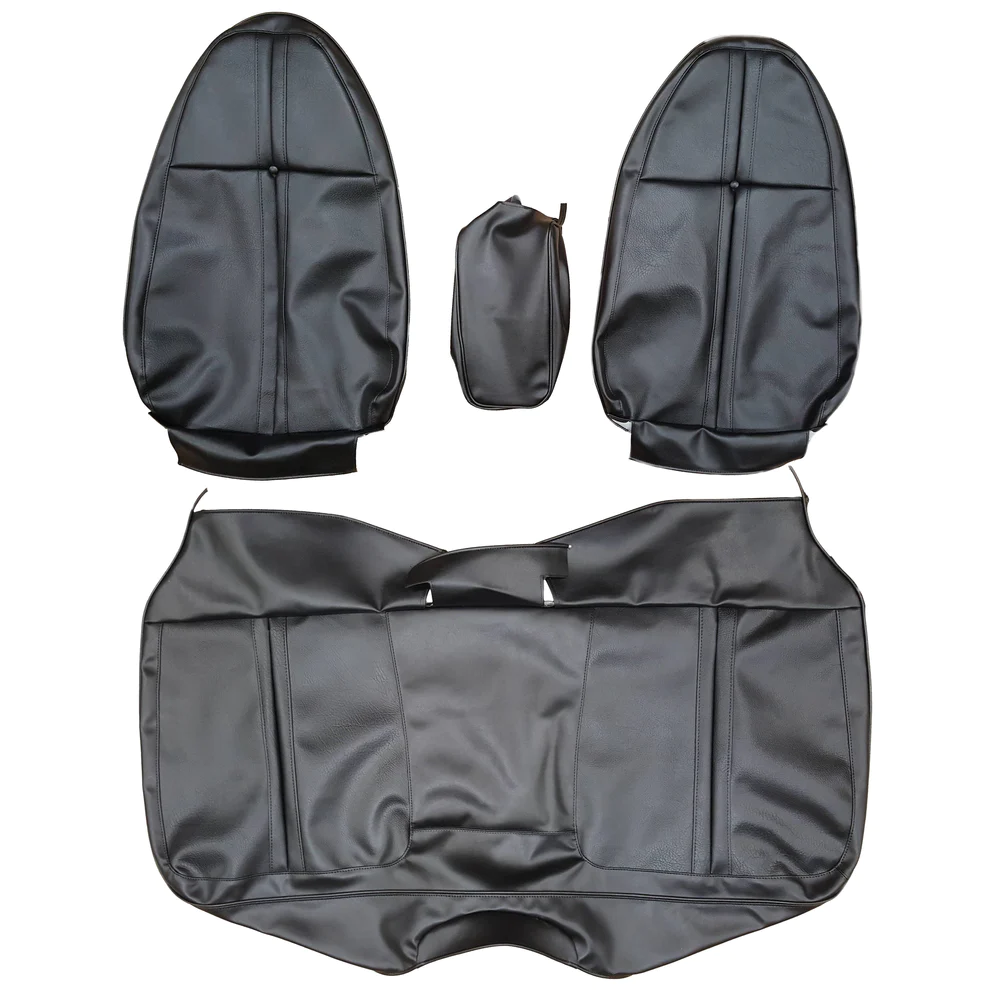 Seat Upholstery, Standard - Front split bench with center armrest covers <b>Without Welt</b>(El Paso grain inserts and Coachman grain skirts).