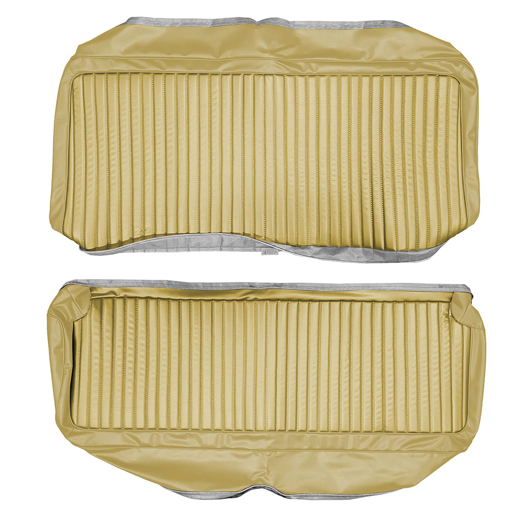 Seat Upholstery, Rear bench - hardtop (Shallow elk grain inserts and Coachman grain skirts).  Swinger / Swinger "special" / Scamp.