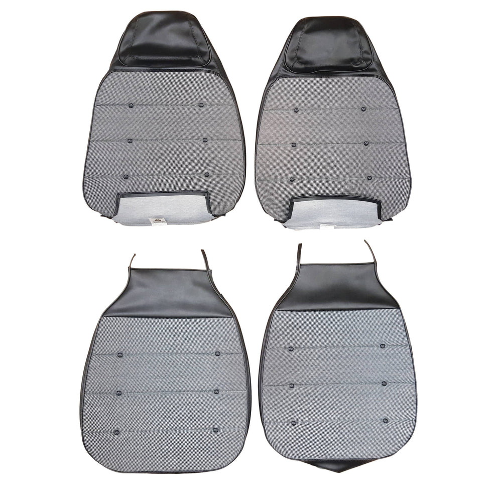 Seat Upholstery, Front buckets, pair (Cloth Style – Salt & Pepper cloth inserts with buttons & cologne grain skirts ) Charger SE as well.