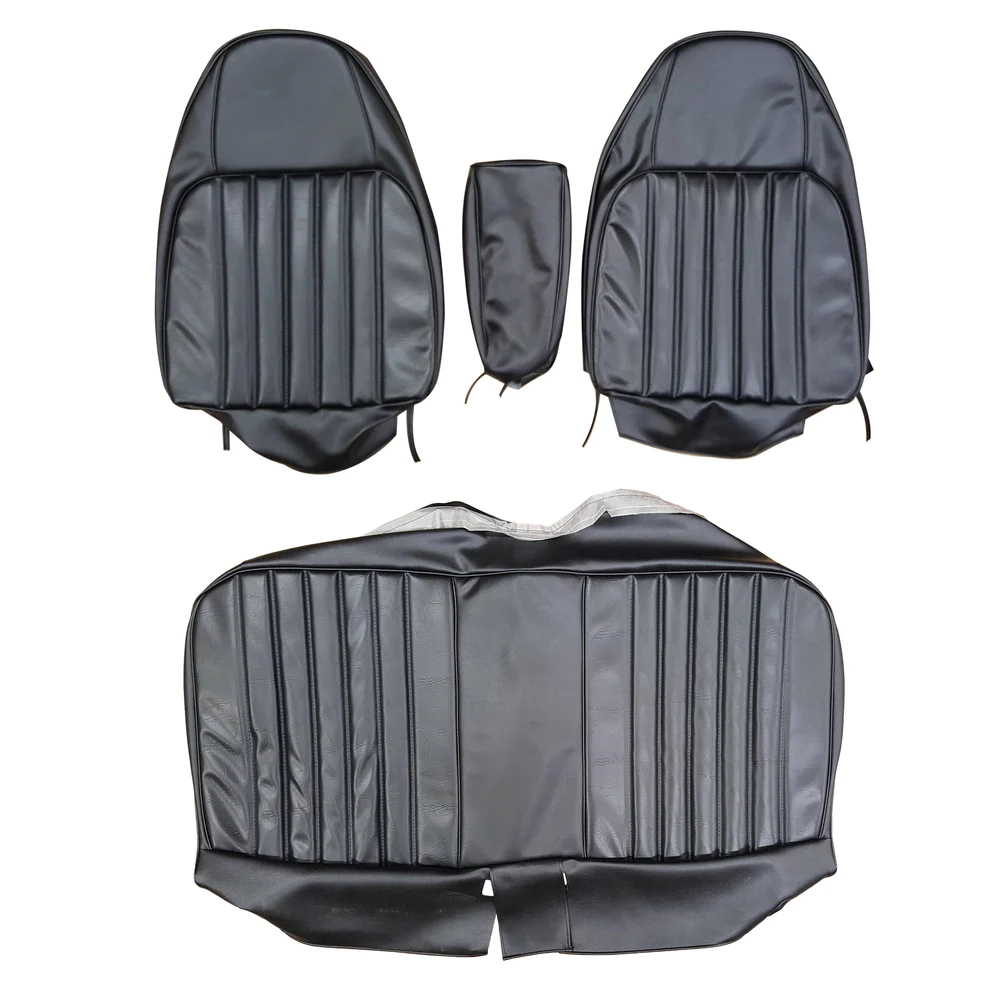 Seat Upholstery, Front split bench with center armrest covers (Shallow Elk grain inserts and Coachman grain skirts) - Charger SE models.
