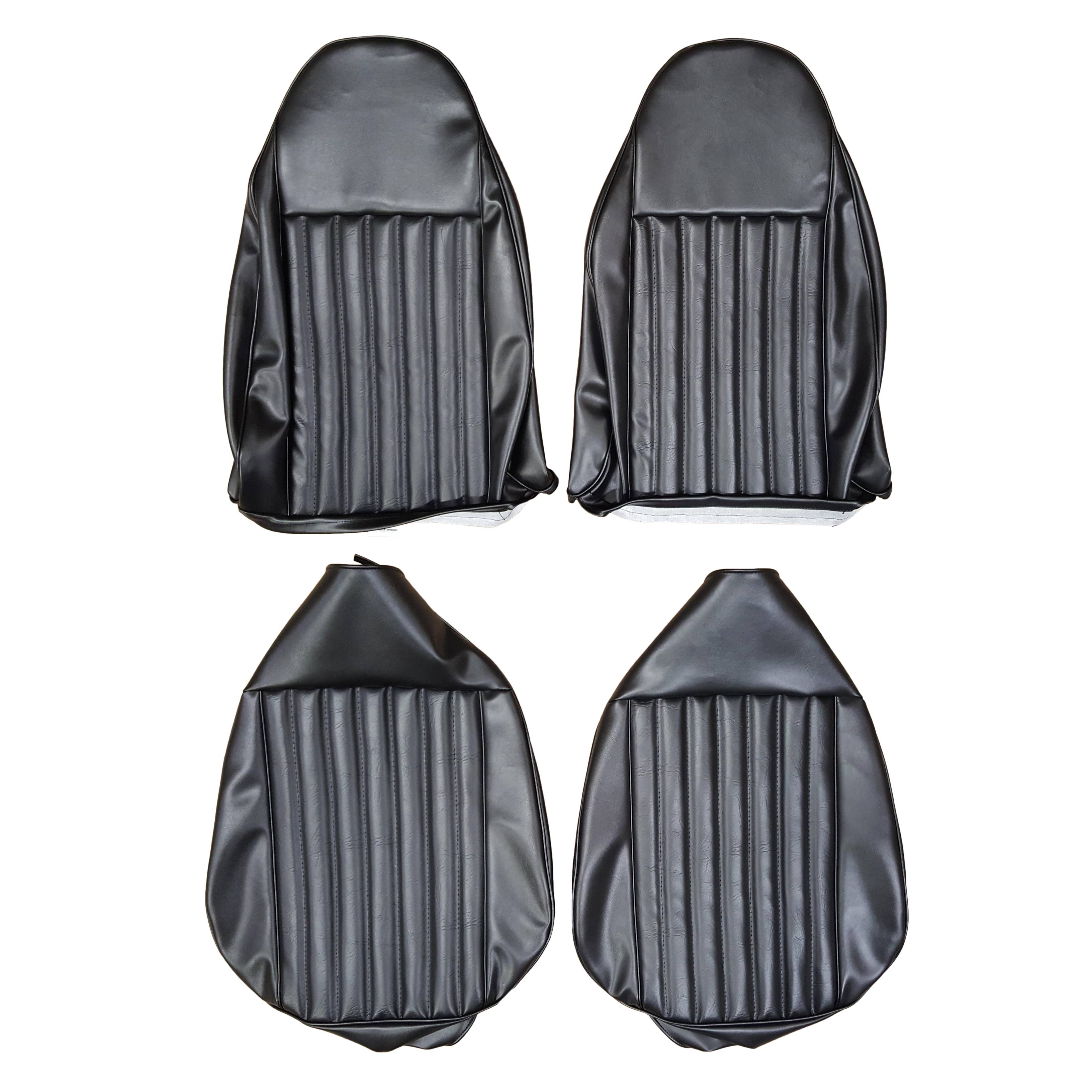 Seat Upholstery, Front Buckets (Shallow Elk grain inserts and Oxford grain skirts) Duster / Duster 360 / Dart Sport 360 / Swinger / Scamp.