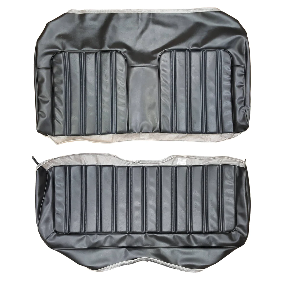 Seat Upholstery, Rear bench - Décor Package (Shallow Elk grain inserts and Oxford grain skirts)