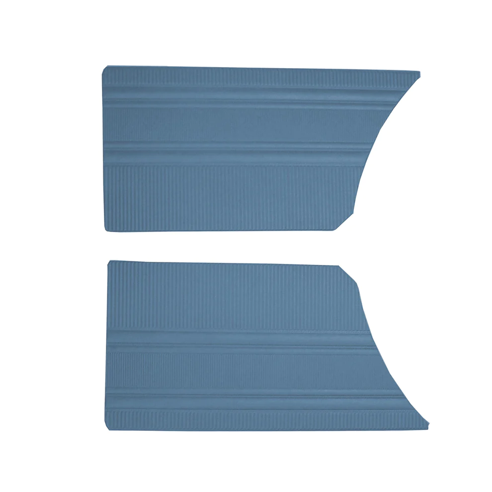 Rear door panels. Sedan. Die-electrically heatsealed Cologne grain. Bench Style - small vertical lines over entire bottom of panel.  Choose color selection at time of order or place in notes for web type orders.