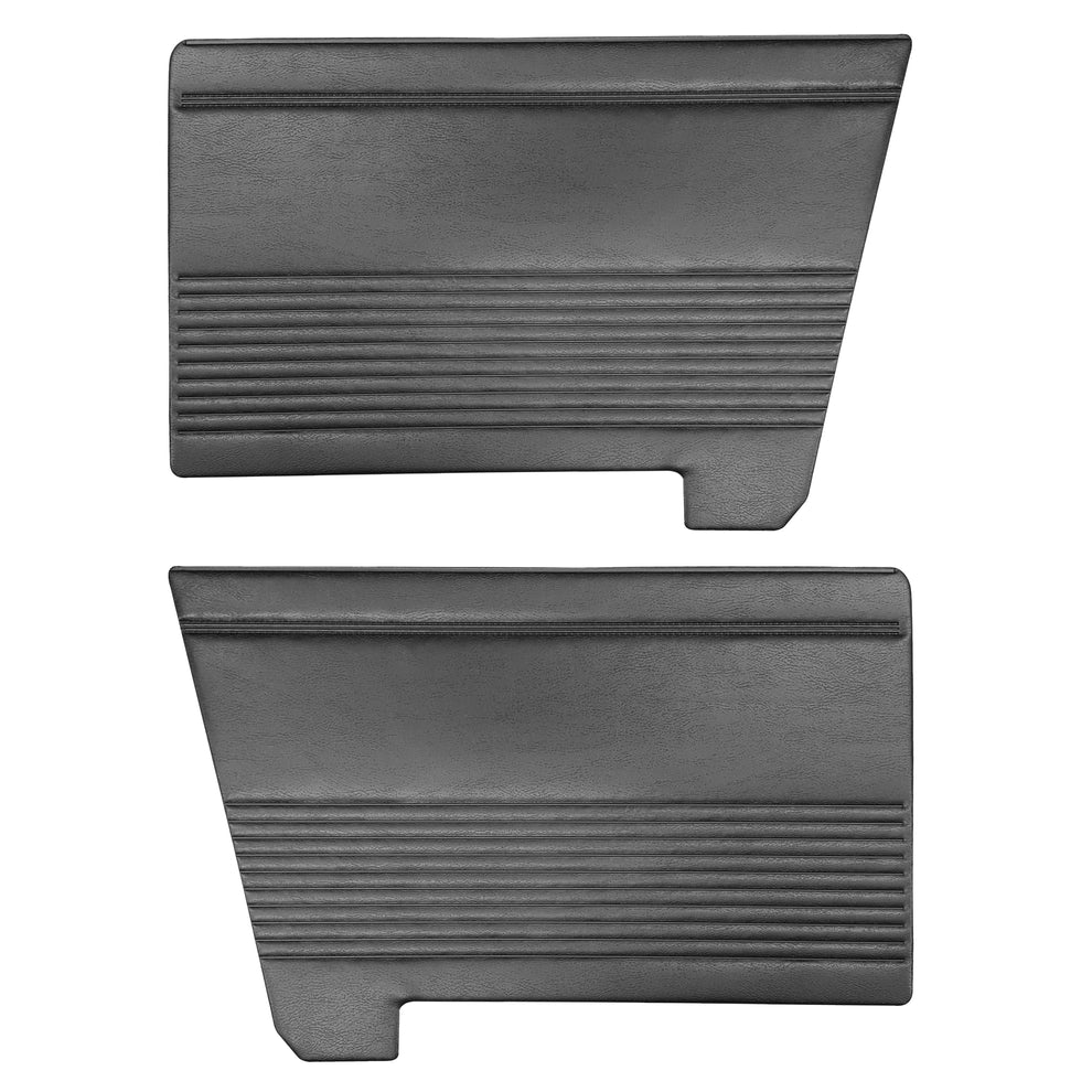 Rear door panels. Dart, GT, GTS Bucket style
Die-electrically heatsealed Ascot grain.