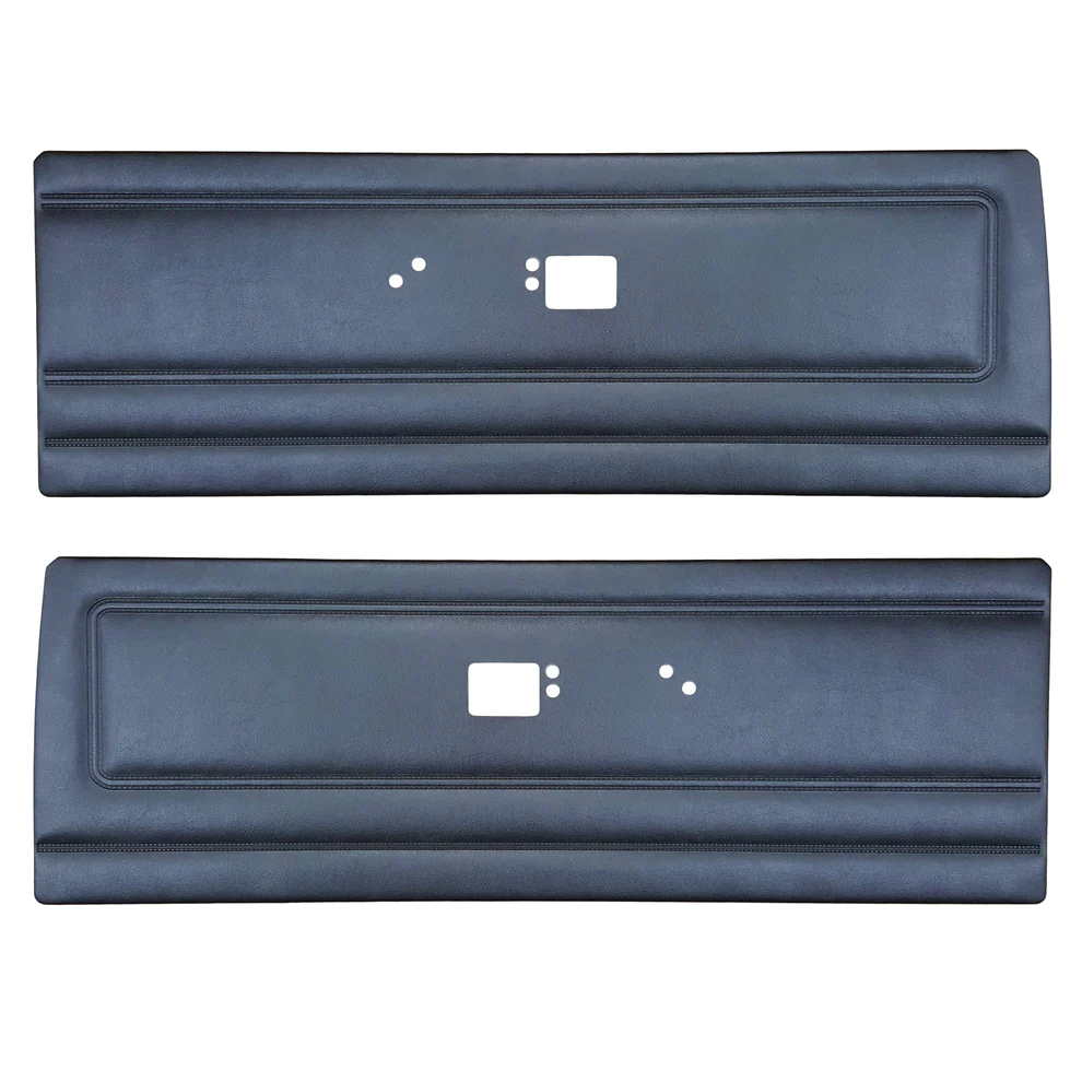 Front Door panels - Die-electrically heat sealed Coachman grain. Bucket or bench seat style.  Special cutout area in filler Board to accommodate armrest base.  Padded multi-level construction 3 dimensional panel.  Applies
To 340 Duster / Demons as well

For web type orders place color selection in notes.