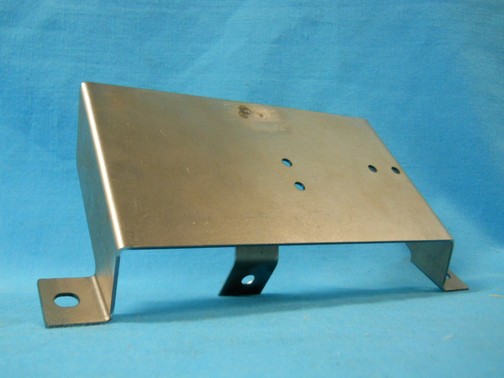 Relay Mounting Bracket, 1966 Hemi B-Body models. This is the bracket that holds the starter relay and horn relay. Bolts to the driver's side inner fender. Reproduction.