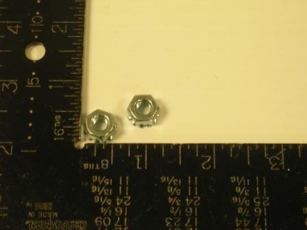 Accelerator Pedal Nuts. Silver-zinc coating as original, sold as a pair.