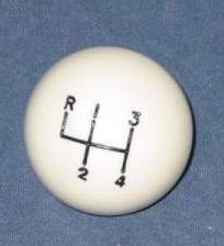 White knob with black lettering and fine thread pattern lock nut.