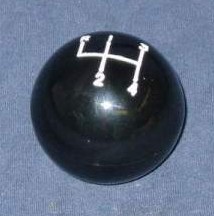 Black knob with white lettering and fine thread pattern lock nut. 3/8-24 thread. - limited supply