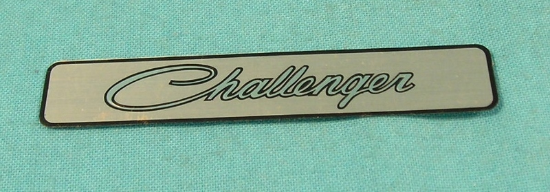 Door Panel Emblem, Dodge "Challenger" dash emblem  (This is a vinyl emblem not a metal emblem)