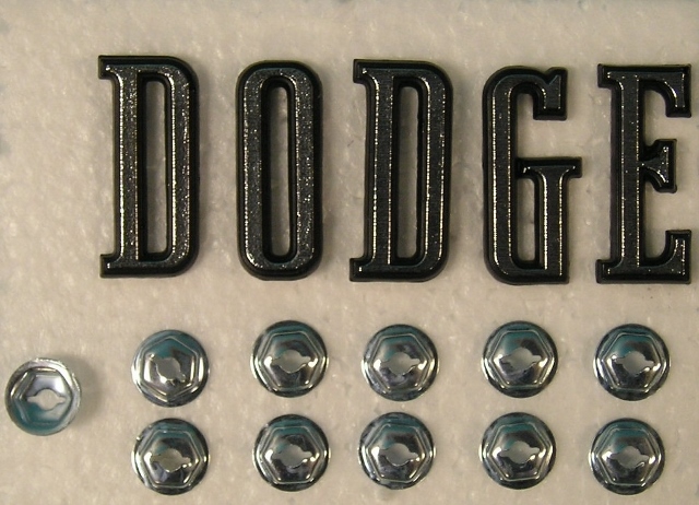 "Dodge" backup lens letter set