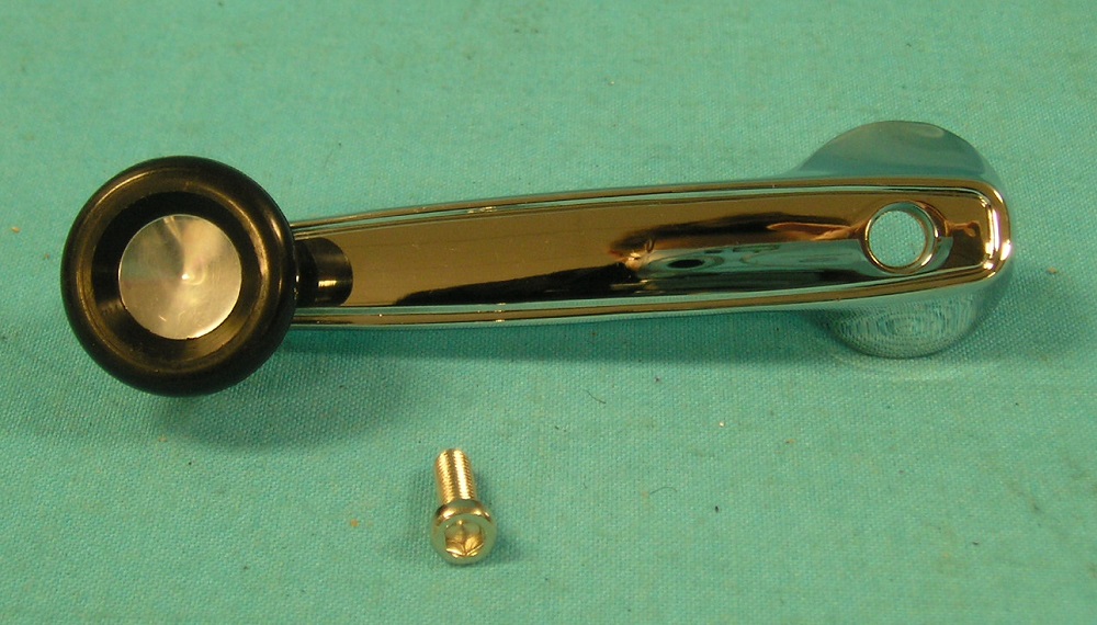 Window Crank - Exact Reproduction – Chrome with black round knob - EACH