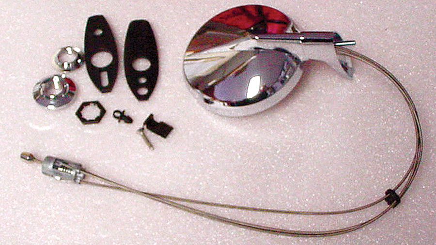 Remote-style side view mirror - Driver's side (Not exact for 64-66 A-Body, but so close you may not even tell)