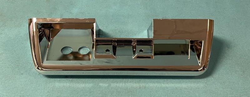 Armrest Base - Plymouth/Dodge All - Chrome Wedge 9" short style for the passenger side front or rear.