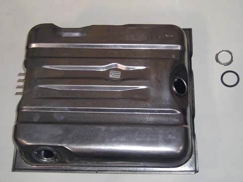 Fuel Tank - 3/72 to 74 (w/ ECS) - 18 gallon (Four front vent pipes) for emissions cars only - California, mainly)
(See Strap #JL-JST050))(discount exempt)
