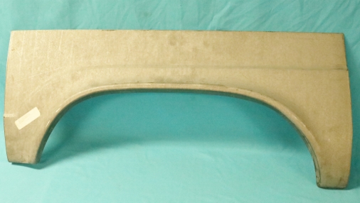 Driver side Wheel Well Patch Panel. 
New Die Stamped Quarter panel patch panels. 
37" long x 15.5" tall. 
Covers the entire wheel lip area with 3" additional sheetmetal all the way around--square cut.
Made in the USA!