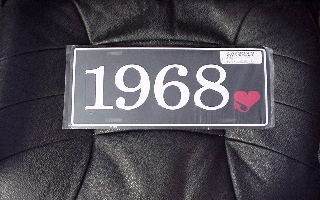 License Plate 1968 Plymouth "Heart logo" license plate