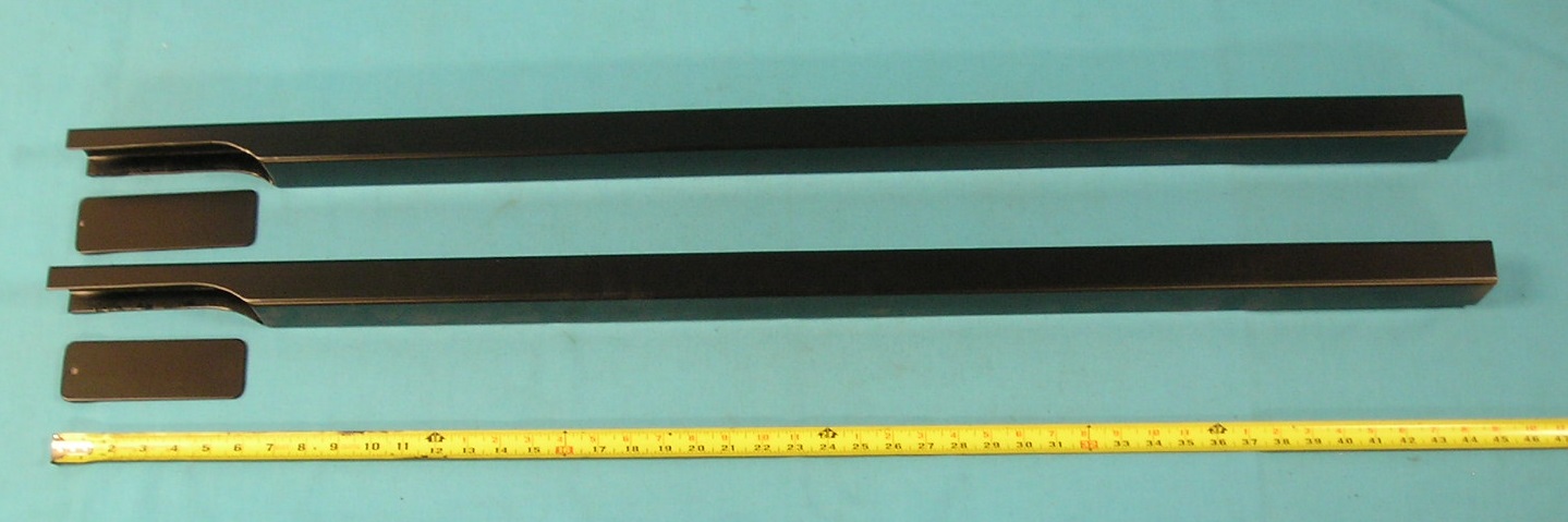 Sub-Frame Connector Package - powder coated semi-gloss black. SET. (Discount Exempt)