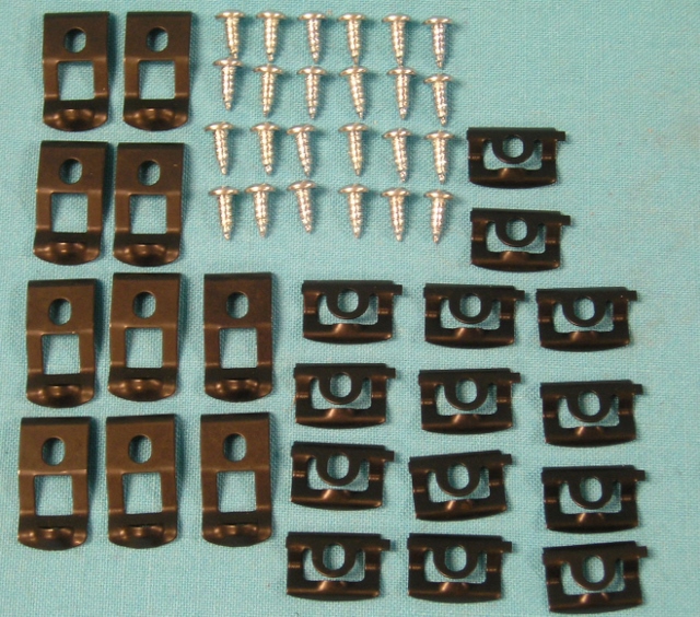 Windshield Molding Clip Kit with screws - All 2dr hardtop cars.