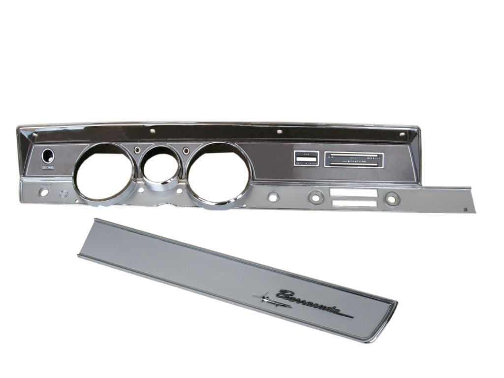 Dash Bezels - Woodgrain- Non-A/C Instrument Bezel & Glovebox bezel - woodgrain option.  Picture is of instrument bezel AND glovebox bezel - glovebox bezel can be purchased separately...Discount exempt
Note:  Bezel does NOT come with any lenses - that includes indicator lenses as well.