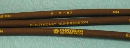 Date-Coded Spark Plug Wires, 383/440 c.i.d. From 9/67 to 8/68.