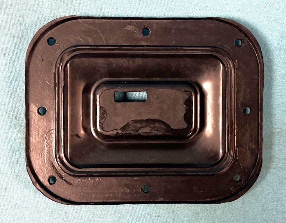 Shifter boot seal, fits all 1964-65 B/C-body cars, with or without console, can also be used in 1962-63 B-body cars when converting to 4-speed. Nice reproduction. Use with MH-B1 and MH-B2 upper shifter boots.