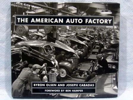 <b>The American Auto Factory</b> Witness the evolution of "The American Auto Factory" beginning with the basic hand-built assembly of cars in the earliest part of the twentieth century, through the age of the assembly line, and up to today's robotically-operated lines.  Concentrating on the 1920's to 1950's, large photographs of the assembly lines in action send readers into nostalgic old factories.  See the workers, the tools, the methods and the machines that combined their efforts with the ingenuity of industry players like Henry Ford, Ransomm Olds, Walter Chrysler, and others to make possible the automobile's worldwide proliferation and availability.  Flash back in time to witness the factories decade by decade in never-before-published vintage photographs.  Featured atomakers include Ford, GM, and Chrysler, along with smaller companies like Packard, Studebaker, and Auburn.  Hardcover - 50 pages color and 200 pages b/w.