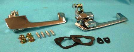 Exterior Door Handles  Pair - Includes the hardware, chrome button and door handle gaskets
