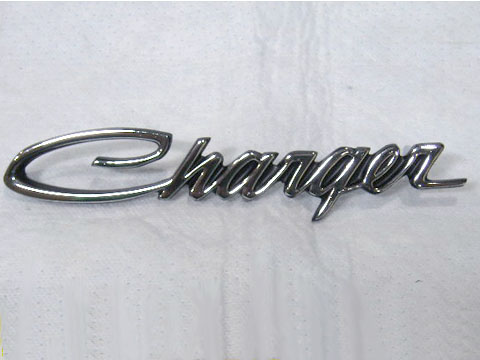 "Charger" Script Emblem - 1971-73 Fender emblem & C-Piller Emblem & For 1973-74 Door emblem - Original p/n 3504 807