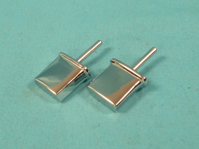 Exterior Door Handles  Chrome Thumb Buttons (Pair)