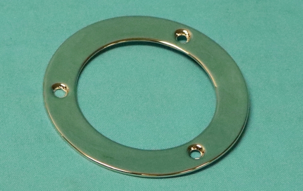 Valiant/Dart- 4 speed round chrome ring for shifter boot.    Normal production quality - not show chrome quality. Not a high Quality reproduction as far as the chrome is concerned.