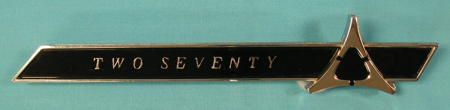 "Two-Seventy" roof post emblem