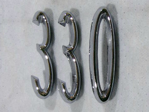 "330" C-Pillar number set