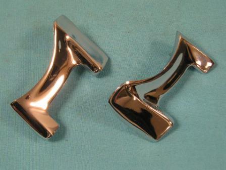 Front Valance Panel Splash Apron Moldings - Pair - Original Chrysler Part # 2445 818 and 2445 819