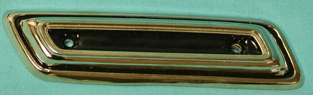 Fender / door louver #2526 235 - left (driver) side of car.  One is used on the lower fender dogleg area and (2) are on the door itself.  Price shown is for (1) louver. GT Models only.  This is not a pot-metal reproduction - so superior to originals - however these are made from the best originals we could find as for a mold - so small imperfections in the mold causes for small imperfections in the final product.  Best we can do without NOS pieces.