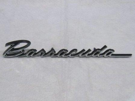 "Barracuda" trunk emblem