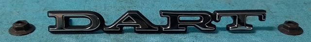 "Dart" decklid nameplate